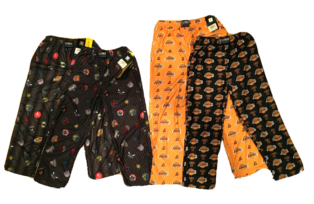 NWT Los Angeles Lakers Youth Boys Official NBA Sleepwear Pants, NEW SIZES  7-10