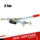 5 Ton Come Along Winch Hoist Hand Lifting Tool Heavy Duty Cable Puller W/3 Hooks