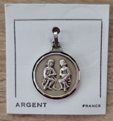 Pendentif Signe Du Zodiaque Gémeaux En Argent - Ref. 280, Occasion
