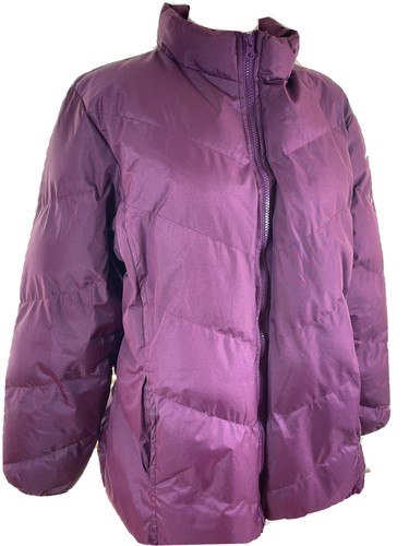 Franklin Allen Puffer Jacket Men Size XXL Burgundy Front Zip Long Sleeve Pockets - Picture 8 of 12