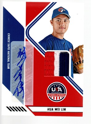 2024 USA Stars & Stripes Chinese Taipei  Auto Jersey #CT-HWL Hua Wei Lin 7/59