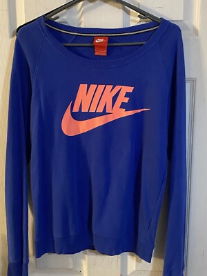 nike crewneck sweatshirt women Orange And Blue Large