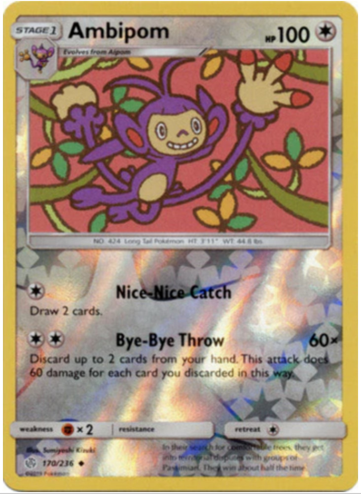 Pokemon - Ambipom - 170/236 - Uncommon - Reverse holo - Unified Minds -NM/M