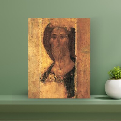 Christ Pantocrator Icon Andrei Rublev Zvenigorod Savior Orthodox 12x15 cm 5 x6 