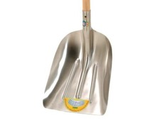 PALA-BADILE QUADRATA ALLUMINIO NEVE GRANAGLIE FANGO LETAME con MANICO