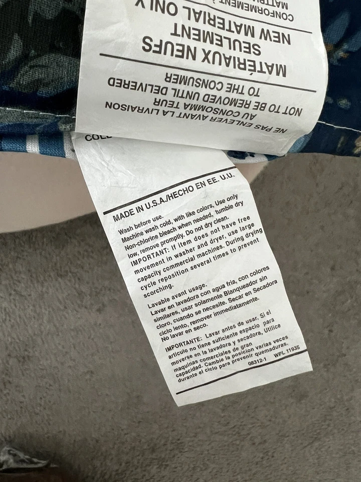 VTG Springs Comforter Twin Floral Stripe Pillow Case & Dust Ruffle USA 3 Pcs - Image 2 of 4