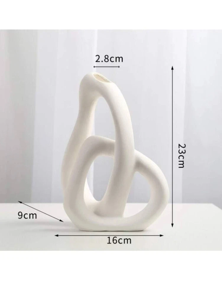 Modern Abstract Ceramic Vase, Nordic Style Home Decor - Image 4 of 4