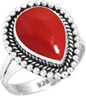 Red Coral  Ring, Jewelry Ring Gemstone  Handmade 925 Sterling Silver Ring''