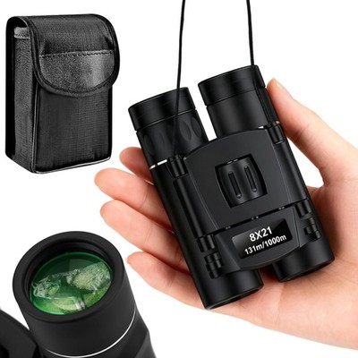 Fernglas 8x21 Kompakt faltbar, BAK-4 Prisma, grüne FMC-Objektive, leicht