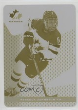 2018 Team Canada Juniors Printing Plate Yellow 1/1 Rebecca Johnston #66 a2w