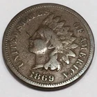 1869 Indian Head Penny Beautiful Coin Rare Date