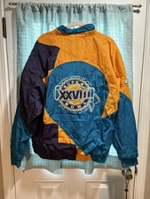 Apex One 1994 Superbowl XXVIII Dallas Cowboys vs Buffalo Bills Mens Jacket Sz XL