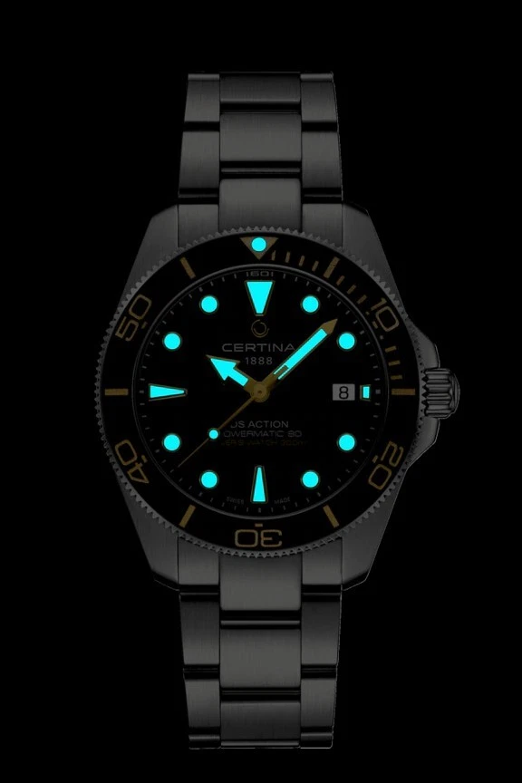 New Certina DS Action Diver 40.5mm Black Dial Steel Men's Watch C0484071105101 - Image 3 of 4