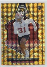 2024 Panini Mosaic Rookies Reactive Yellow Mosaic Prizm Renardo Green #358 18em