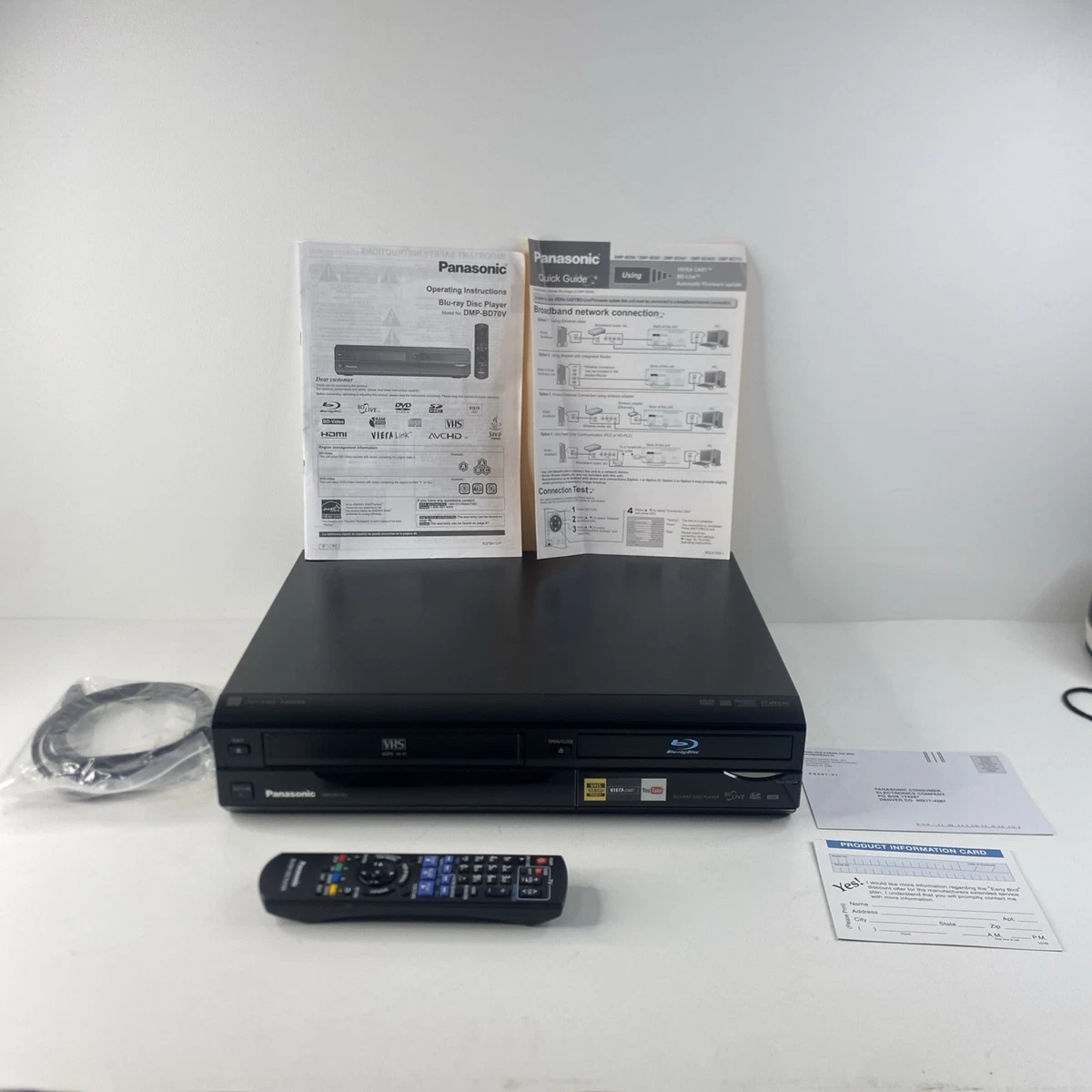 Panasonic Blu-ray VCR DVD & Blu-ray Players for sale - eBay