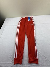 Adidas Originals SST Track Pants Sz Sm Kids Primeblue Trefoil Tapered 3-Stripes