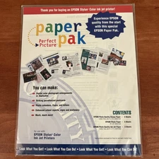 Epson Perfect Picture Paper Pak For Epson Stylus Color Ink Jet Printers NEW