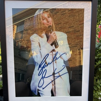 Barbra Streisand Framed Signed Original Music Photograph Autograph with COA.