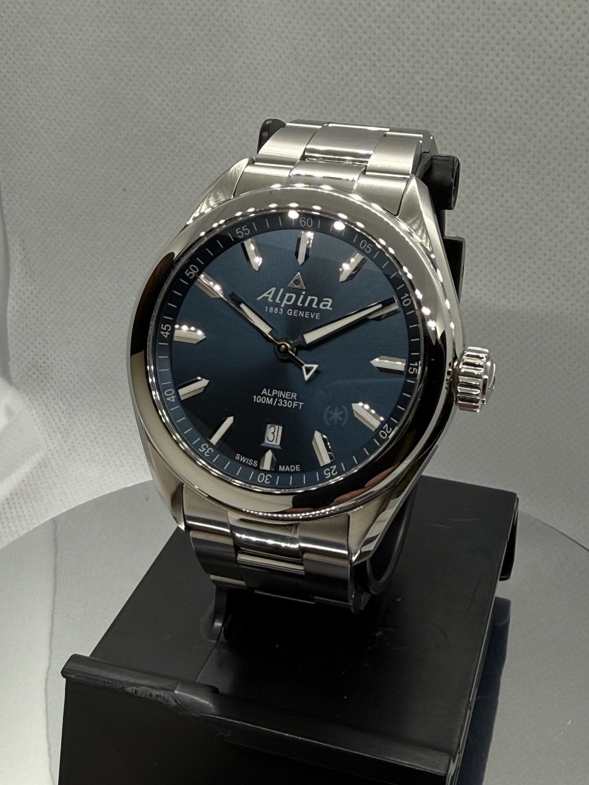 Alpina Alpiner Quartz Blue Dial 42mm Swiss Sapphire Steel Full Ki