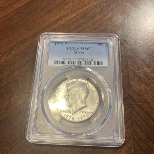 1976-S Kennedy Half Dollar Silver MS67 PCGS Blue Label!