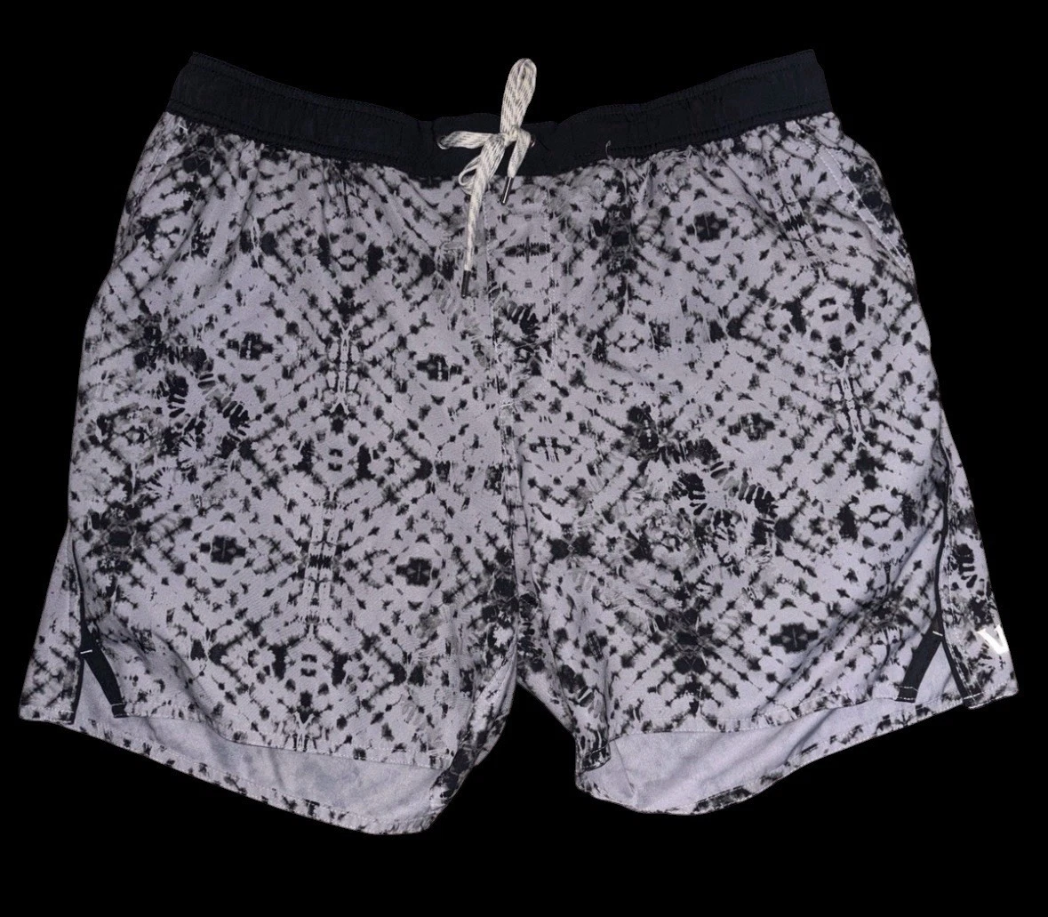 Vuori Shorts Mens Gray Trail Performance Training Gym Beach Lined V341