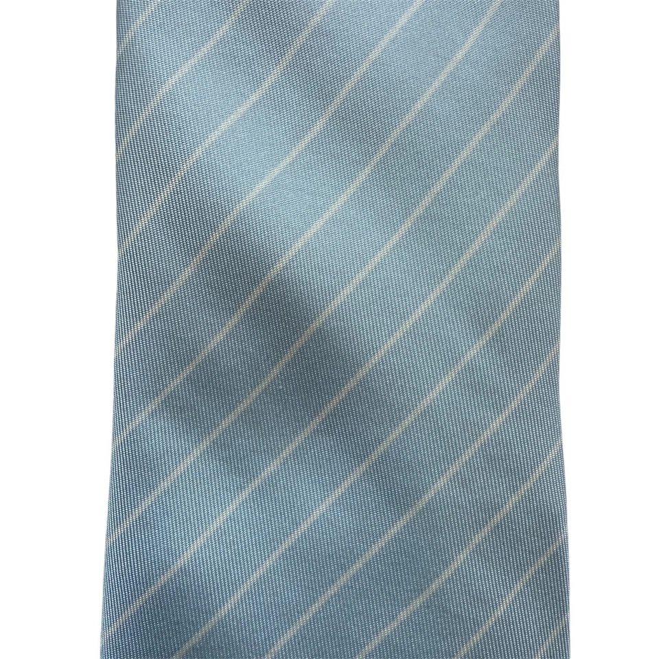 Corbata de seda Hermès Paris bebé azul blanco rayas 100 % seda hecha en Francia corbata de lujo Foto 2 de 4