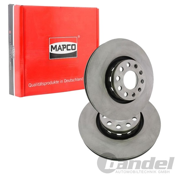 2X Mapco Bremsscheiben 314Mm BelÜFtet Vorne Passend FüR Audi 100 A6 A8 | 15872-image