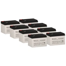 Set of 8x Sealed Lead Acid AGM SigmasTek Batteries 12V 12Ah F2, Rechargeable