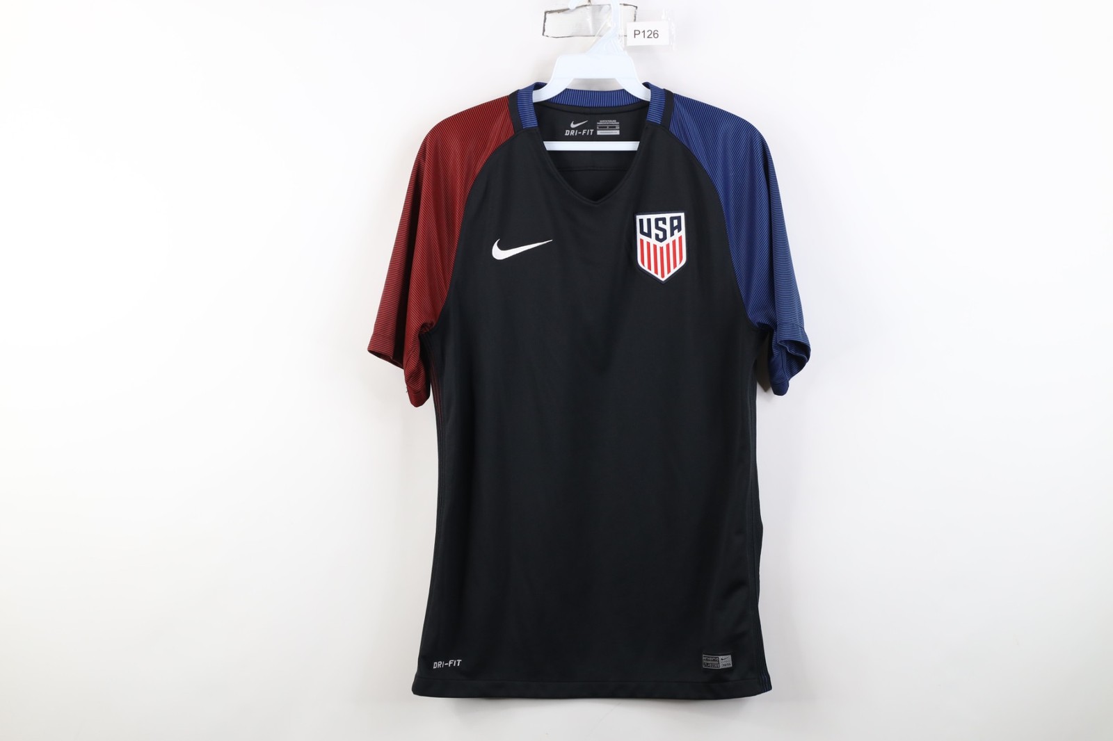 Nike Mens Small USMNT 2016 World Cup USA Soccer Jersey Black Away Football