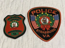 Strasburg Police Department Virginia Christmas Themed Patches Set