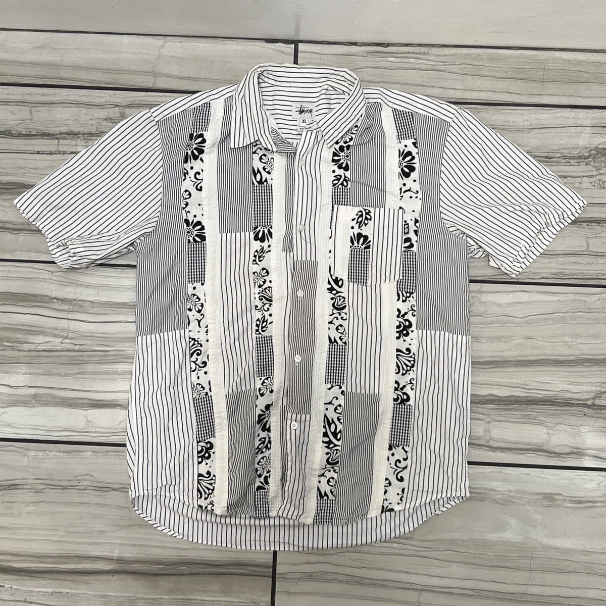 Stussy Paisley Button-Up Casual Button-Down Shirts for Men for