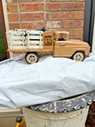 Vintage Tonka Farms Stake Truck, 1960-61 Pressed Steel, Tan/Beige