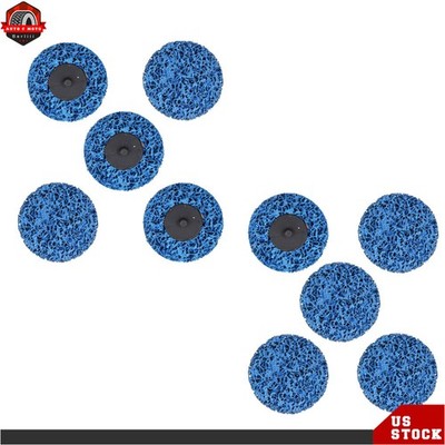 10 Pcs 3'' Blue Quick Change Easy Strip and Clean Discs For Paint Rust Metals