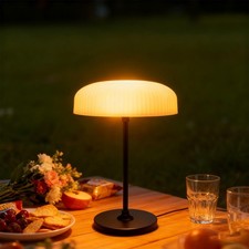Solar Outdoor Table Lamp - Waterproof Shower Lamps with Light Sensor, Touch D...