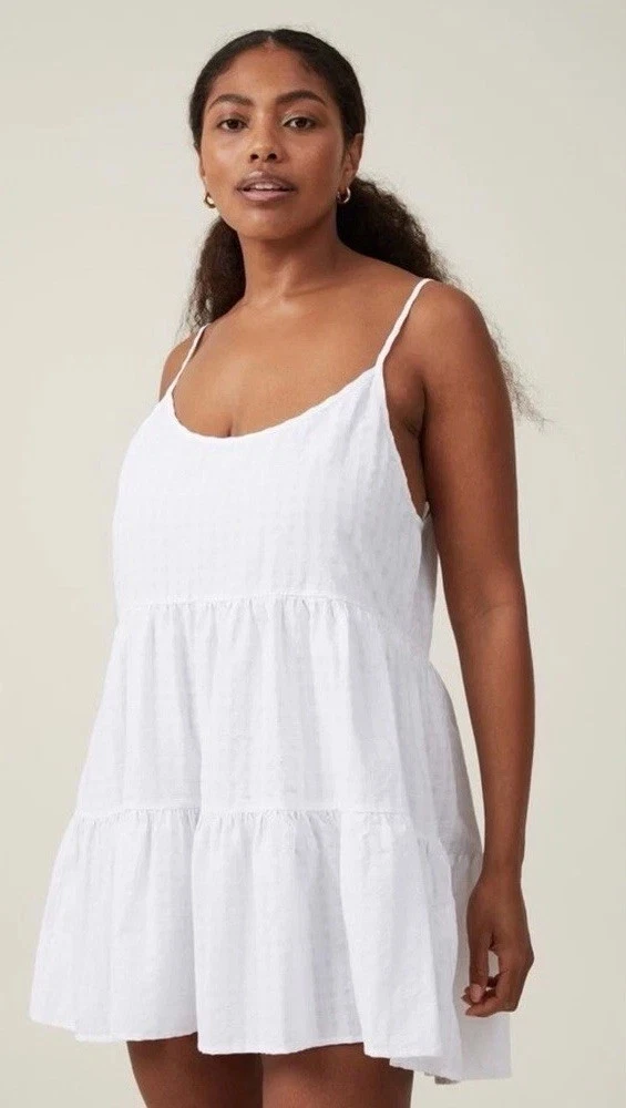 white christmas dresses White Cotton Coastal Print Maxi Dress - Casual Dresses