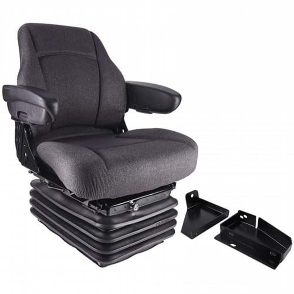 S8301990 Sears Mid Back Seat, Gray Fabric w/ Air Suspension Fits Case IH