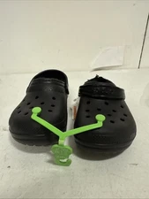 Crocs Kids Classic Fur Lined Clogs - 207010 060 - Black