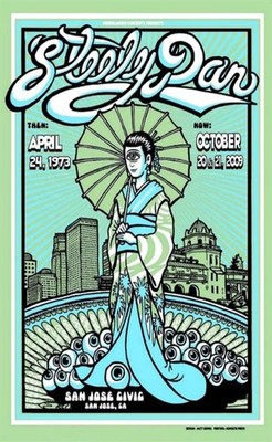 Steely Dan San Jose Civic Then & Now Concert Poster 1973 2009 24x36