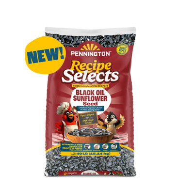 Recipe Selects Black Oil Sunflower Seed Dry Wild Bird Feed, Bird Food, 40 Lb. Ba