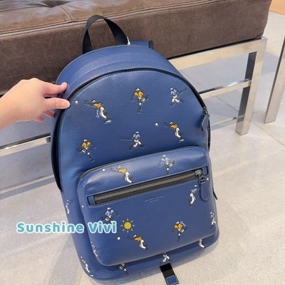 NWT Coach Men's West Backpack With Baseball Print CAX47 Deep Blue Multi | eBay NWT Coach Men's West Backpack With Baseball Print CAX47 Deep Blue Multi | eBay