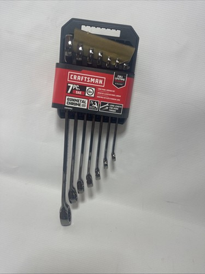 #ad #ad NEW Craftsman 7 Piece Long Panel Wrench Set SAE CMMT87012 Gunmetal Chrome $24.99
