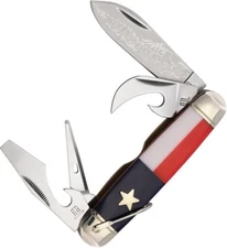 Rough Ryder Texas Star MUltitools Pocket Knife Stainless Blades Synthetic Handle