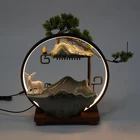 Desktop Water Fountain Indoor Waterfall with Atomizer & LED Table Decor Fountain