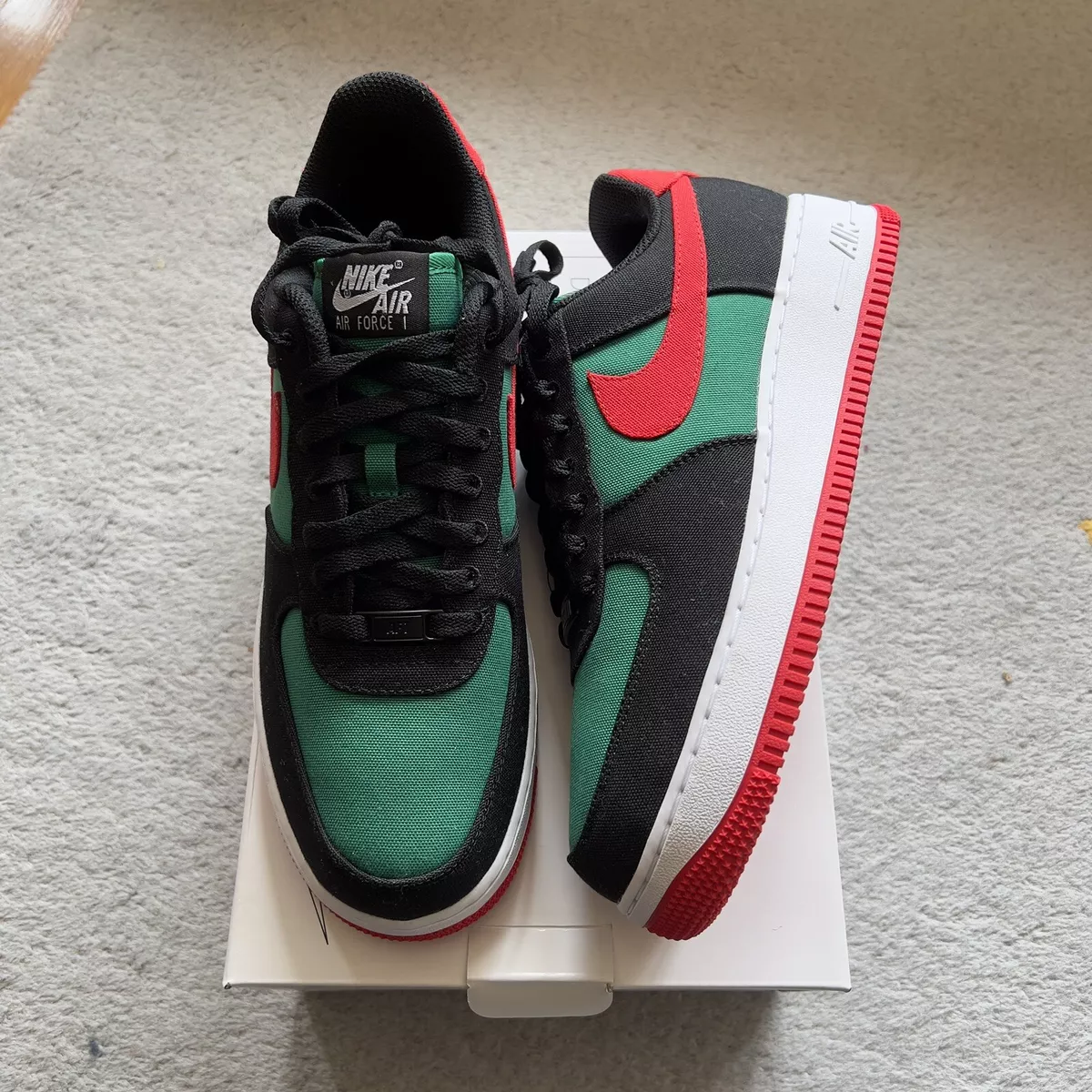 Nike Air Force 1/1 Black/Chile Red/Pine Green