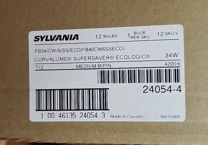(12) SYLVANIA Blubs U ShapeFB34/CW/6/SS/ECO (FB40/CW/6/SS/ECO) 34W Fluorescent - Image 2 of 3