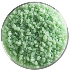 0112 Mint Green 90 COE COARSE Full Jar One Pound Bullseye Frit Glass