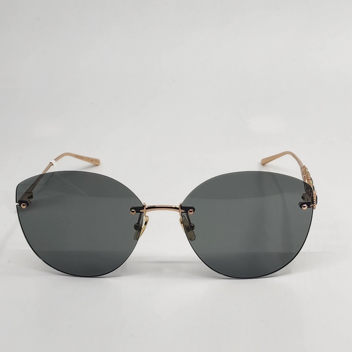 Boucheron トートイズ キャットアイサングラス 🍀BOUCHERON Cat Eye Sunglasses BC0132S 001 Gold/ Black Crystal