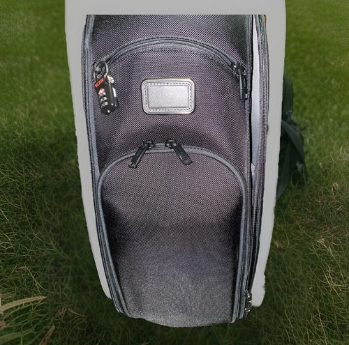 TUMI ALPHA 3 Ballistic Nylon Carry On 5 Slot Golf Bag Black / Red NWT - Picture 17 of 24
