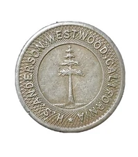Westwood, Ca Trade Token: H.S. Anderson GF 5¢ Trade Only At H.S.A. Stores