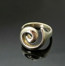 ROBERT LEE MORRIS RLM MODERNIST STUDIO HIGHLY POLISHED STERLING SILVER RING 8.75
